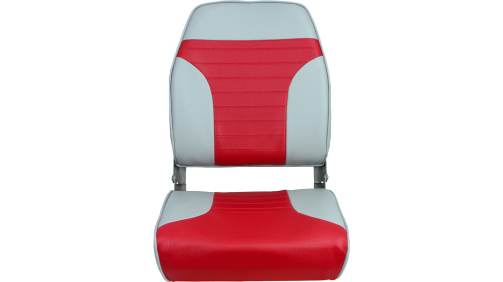 Springfield Marine High Back Folding Chair, Gray/Red, 1040665