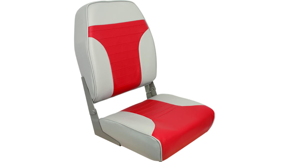 Springfield Marine High Back Folding Chair, Gray/Red, 1040665