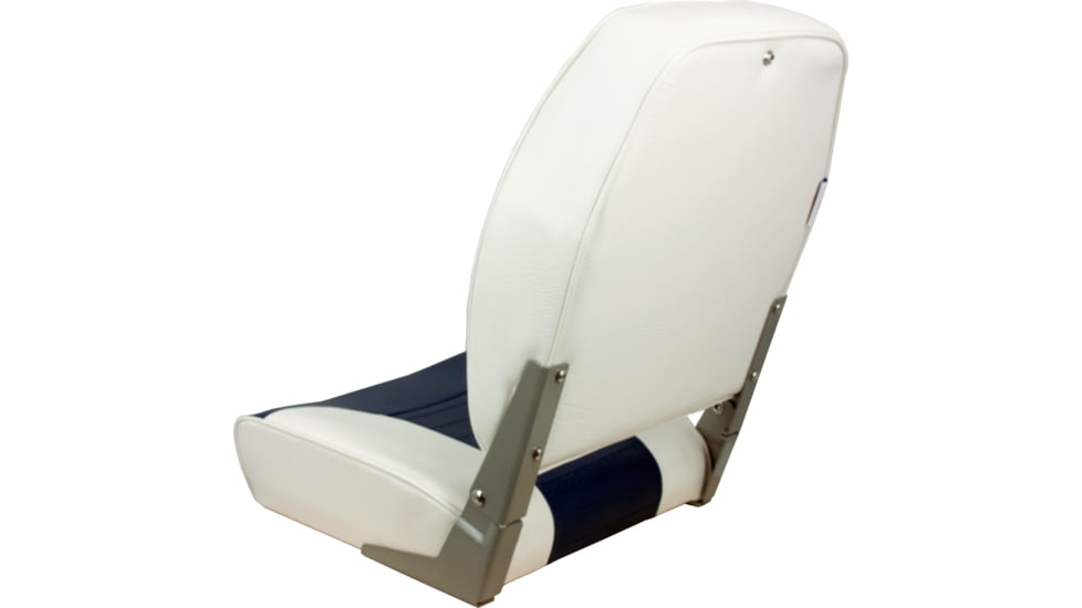 Springfield Marine High Back Folding Chair, White/Blue, 1040667