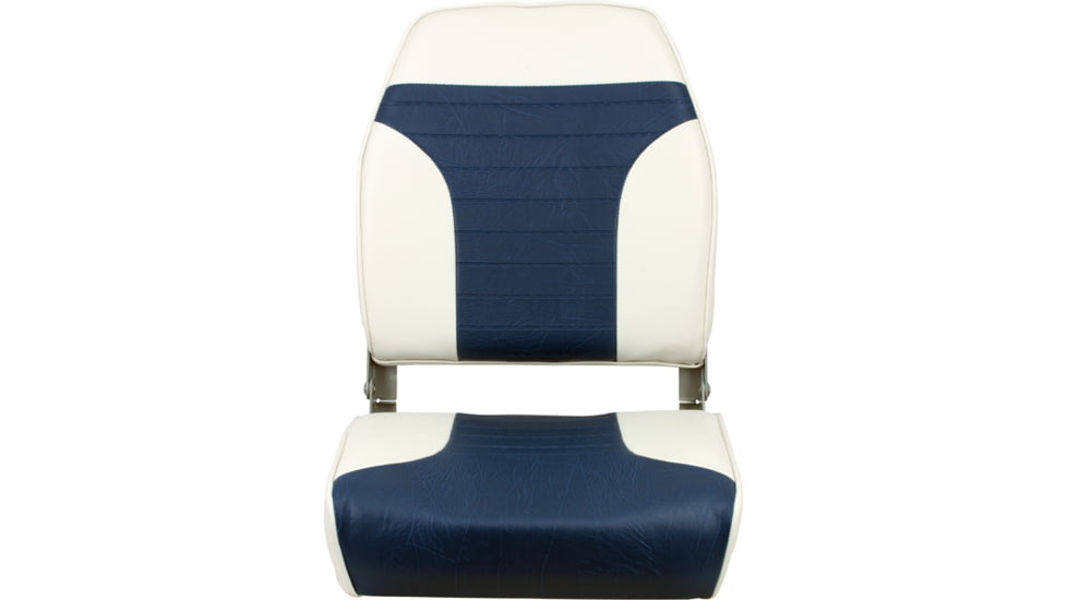 Springfield Marine High Back Folding Chair, White/Blue, 1040667