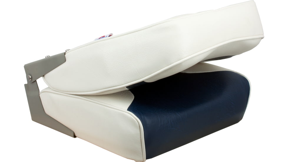 Springfield Marine High Back Folding Chair, White/Blue, 1040667