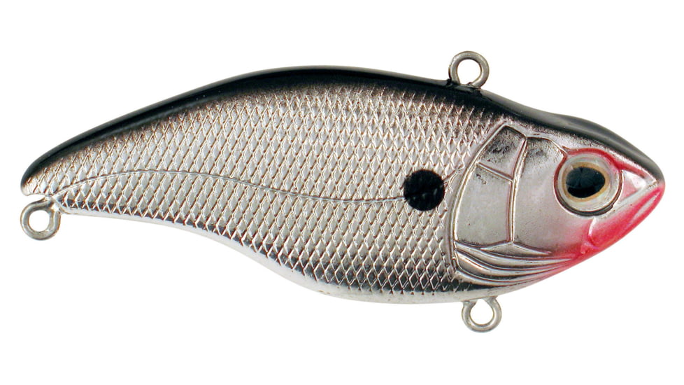 Spro Aruku Shad 75 Lipless Rattle Crankbait, Sinking, Chrome/Black, 3in, 5/8oz, SAS75CBK