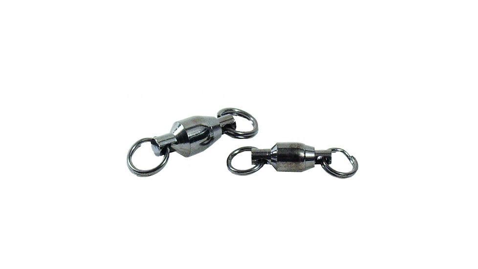 Spro Ball Bearing Swivel 2-Split Ring 22Lb Black 3Pk, SBSB2S-05-3