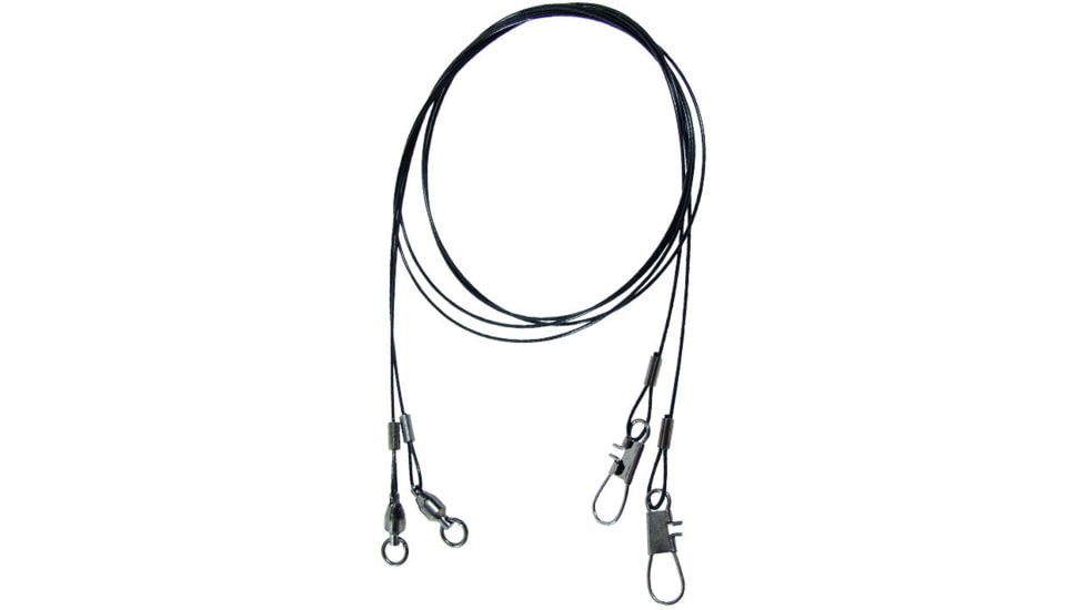 Spro Nylon Coated Wire Leader, Black, 18in 30 lb, 2 Pack, SWLBBB-18-30