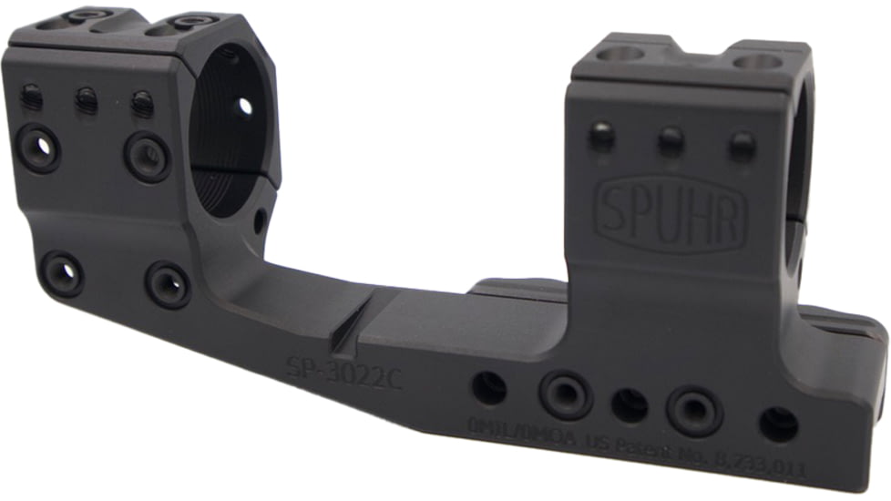 Spuhr 30mm Cantilever Gen 3 Rifle Scope Mount, 1.5 in, 0 MOA, Black, SP-3022C