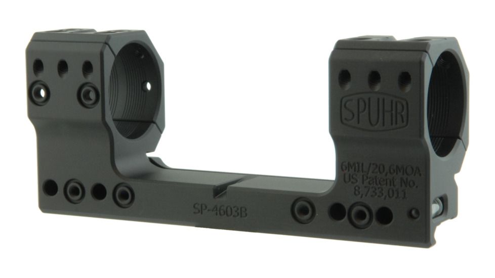 Spuhr 34mm Rifle Scope Mount, Black, Height- 38mm/1.5in 1006915