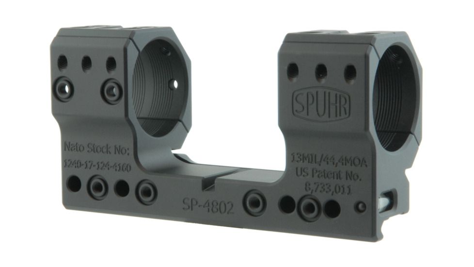 Spuhr 34mm Rifle Scope Mount, Black, Height- 37mm/1.46in 1006918
