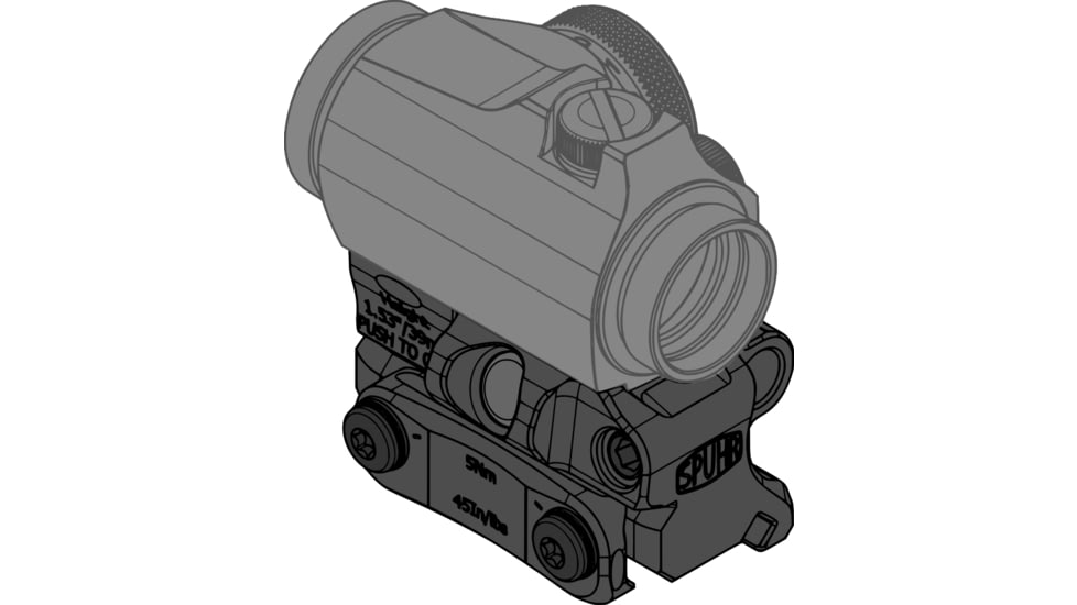 Spuhr Aimpoint T-2/Comp M5 Flip Mount, 39mm, Black, RDF-20153