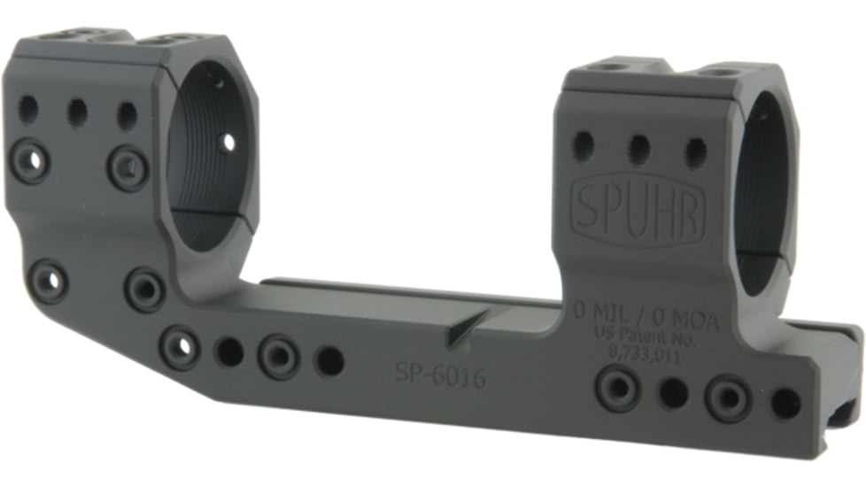 Spuhr Cantilever Scope Mount, 36 mm Tube, 38 mm, 0 Mil, Black, SP-6016M