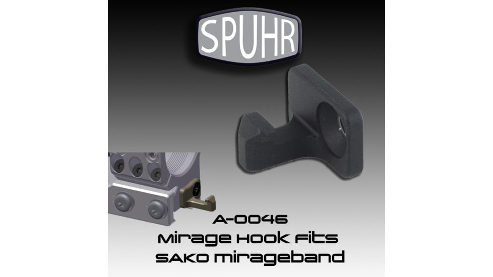 Spuhr Mirage Band Hook to Rifle Scope  Mount Interface, Black A-0046B