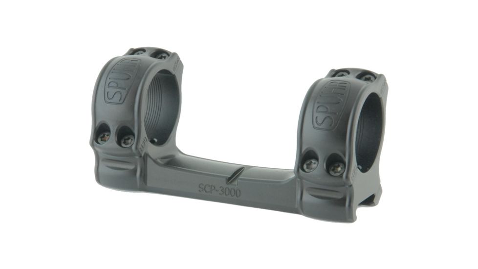 Spuhr Picatinny Aesthetic Mount w/Classic Rings, 0 MOA, Dia 30mm, H 1in, Black 7340150712143
