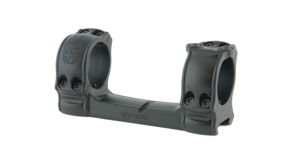 Spuhr Picatinny Hunting Mount w/Single Interface Ring, 0 MOA, Dia 30mm, H 1in, Black 7340150712075