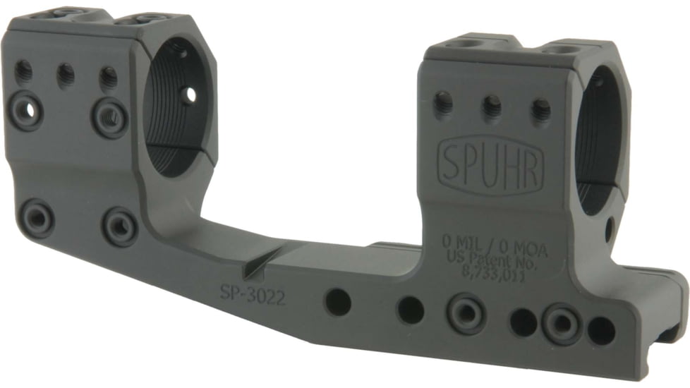 Spuhr Rifle Scope Mount, 0 MIL/0 MOA H-38 mm/1.5 L-140 mm/5.51 W-242 g/8.5 oz, Black, SP-3022