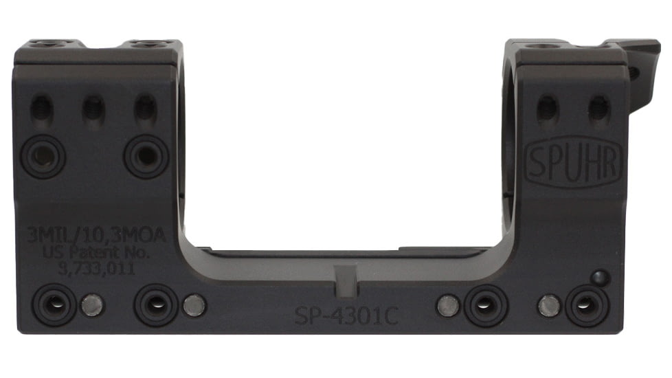 Spuhr Scope Mount 34mm Tube, 30mm, 3Mil, Picatinny Gen3, Black, SP-4301CM