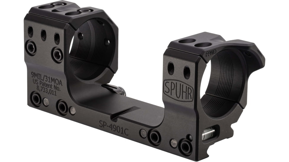 Spuhr Scope Mount 34mm Tube, 30mm, 9Mil, Picatinny Gen3, Black, SP-4901CM