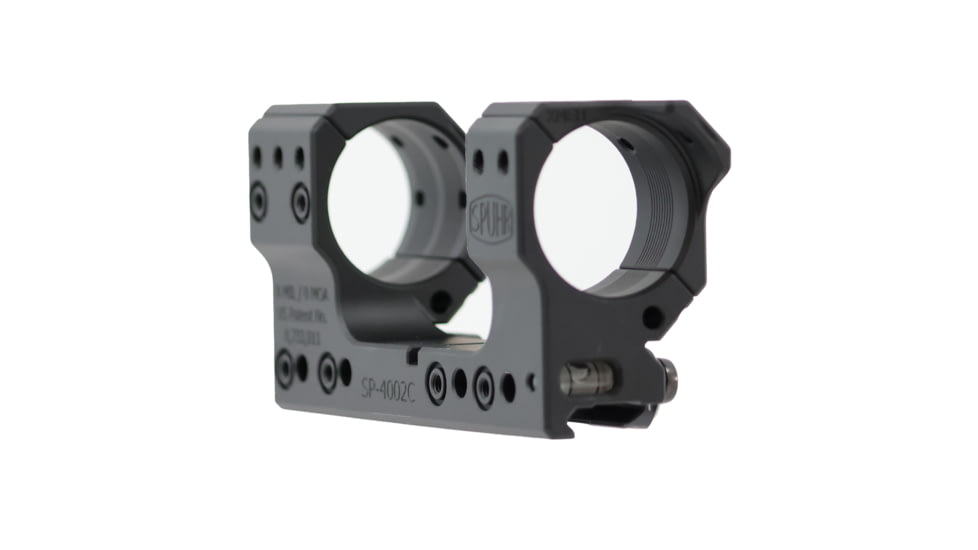 Spuhr Scope Mount 34mm Tube, 38mm, 0Mil, Picatinny Gen3, Black, SP-4002CM