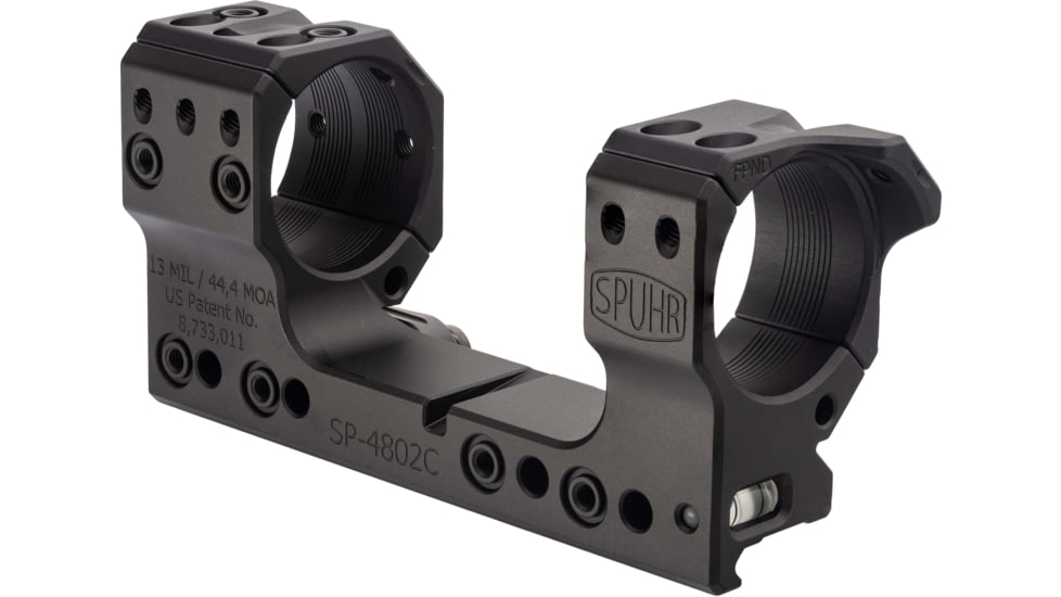 Spuhr Scope Mount 34mm Tube, 38mm, 13Mil, Picatinny Gen3, Black, SP-4802CM