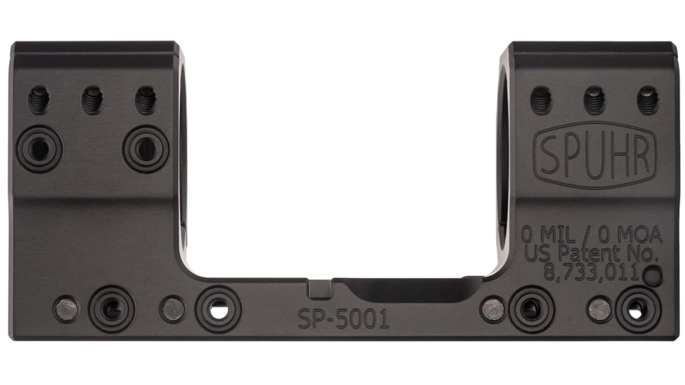 Spuhr Scope Mount 35mm Tube, 30mm, 0Mil, Picatinny, Black, SP-5001M