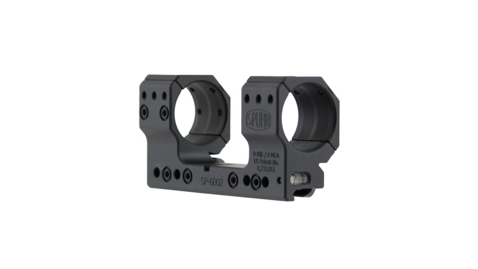 Spuhr Scope Mount 36mm Tube, 38mm, 0Mil, Picatinny, Black, SP-6002M