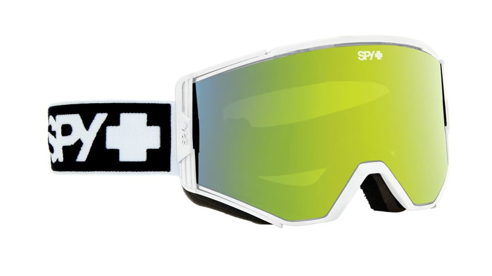 Spy Optic Ace Ski Goggles - WhiteFrame, Bronze W/ Green Spectra &amp; Yellow Lens, 310071396292