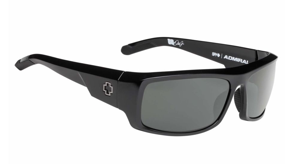Spy Optic Admiral Bifocal Prescription Sunglasses, Black Frame, Happy Gray Green Lens-672350038863BI