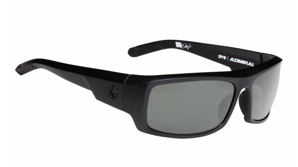 Spy Optic Admiral Bifocal Prescription Sunglasses, Matte Black Frame, Happy Gray Green Lens-672350374863BI