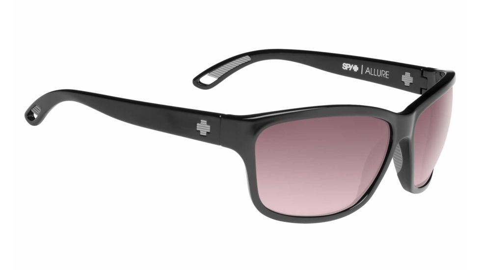 Spy Optic Allure Single Vision Prescription Sunglasses, Black Frame, Happy Merlot Fade Lens-673249038357SV