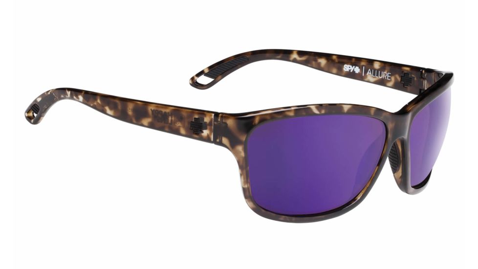 Spy Optic Allure Single Vision Prescription Sunglasses, Smoke Tortoise Frame, Happy Bronze W/ Purple Spectra Lens-673249888366SV