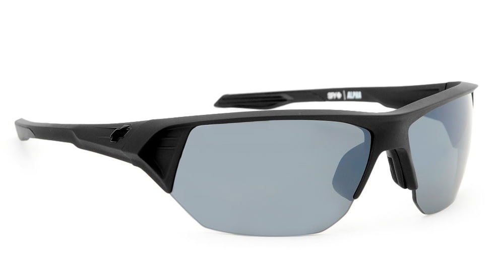 Spy Optic Alpha Sunglasses w/ Matte Black Frame &amp; Grey Black Mirror Lens