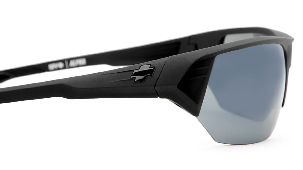 Spy Optic Alpha Sunglasses w/ Matte Black Frame &amp; Grey Black Mirror Lens