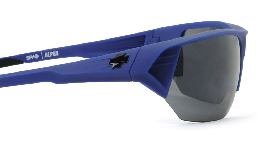 Spy Optic Alpha Sunglasses w/ Matte Blue Frame &amp; Grey Black Mirror Lens