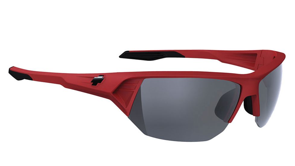 Spy Optic Alpha Sunglasses w/ Matte Red Frame &amp; Grey Black Mirror Lens