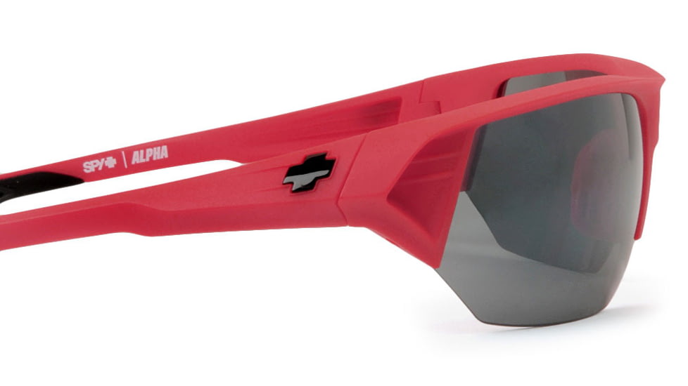 Spy Optic Alpha Sunglasses w/ Matte Red Frame &amp; Grey Black Mirror Lens