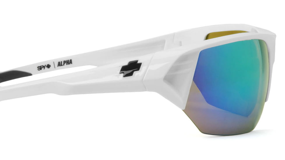 Spy Optic Alpha Sunglasses w/ White Frame &amp; Bronze Green Spectra Lens