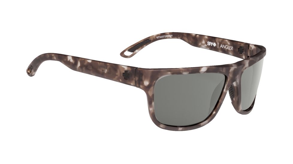 Spy Optic Angler Single Vision Prescription Sunglasses, Soft Matte Smoke Tort Frame, Polarized, 673237289864SV