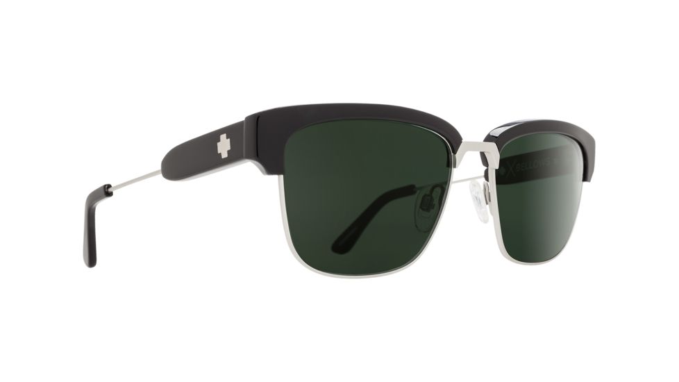 Spy Optic Bellows Progressive Prescription Sunglasses, Black/Silver Frame, Polarized, 673439589864PR