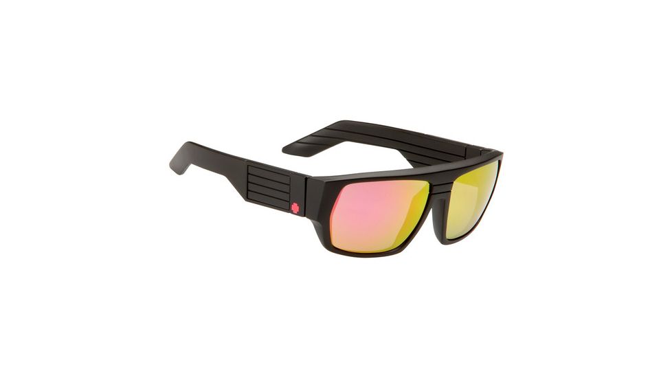 Spy Optics Blok Sunglasses - Matte Black frame, Multi-Layer Pink lenses 670923374810