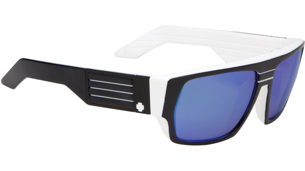 Spy Optic Blok Sunglasses - Whitewall Frame and Grey W/Navy Spectra Lens 670923809811