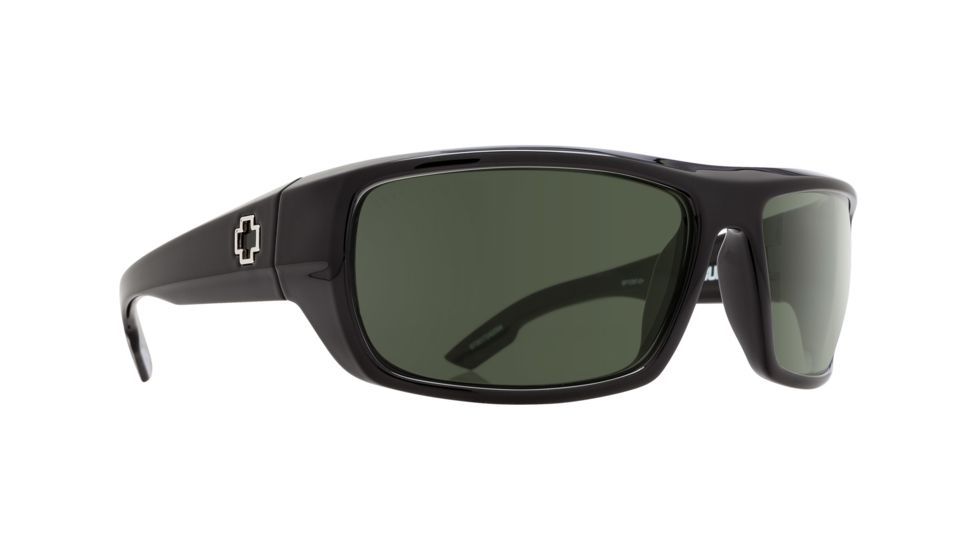Spy Optic Bounty Sunglasses, Black ANSI Rx Frame, Happy Gray/Green Lens, 673017242863