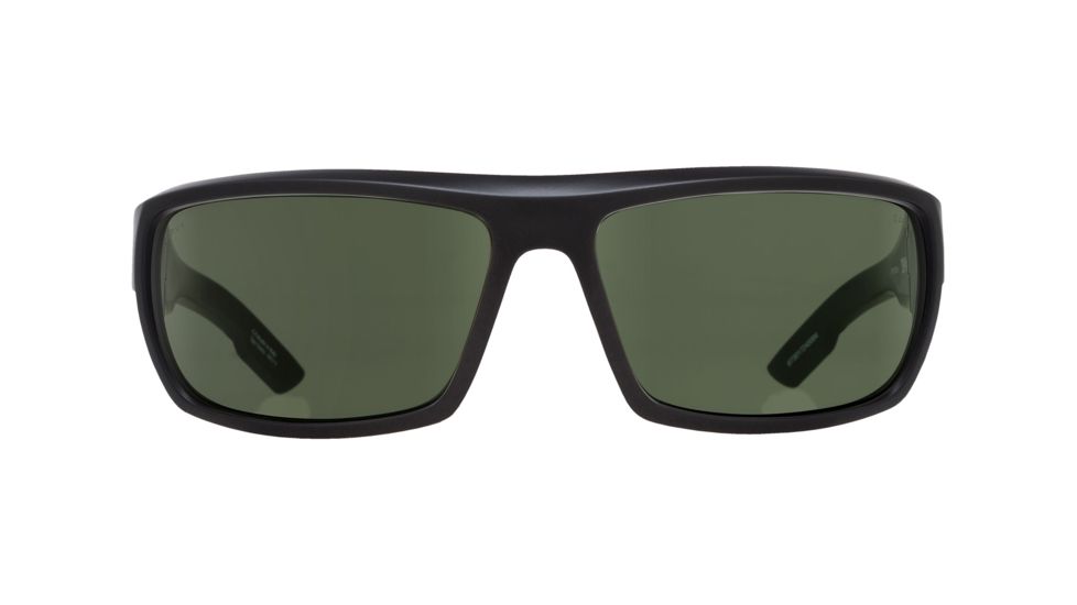 Spy Optic Bounty Sunglasses, Matte Black ANSI Rx Frame, Happy Gray/Green Lens, 673017243863