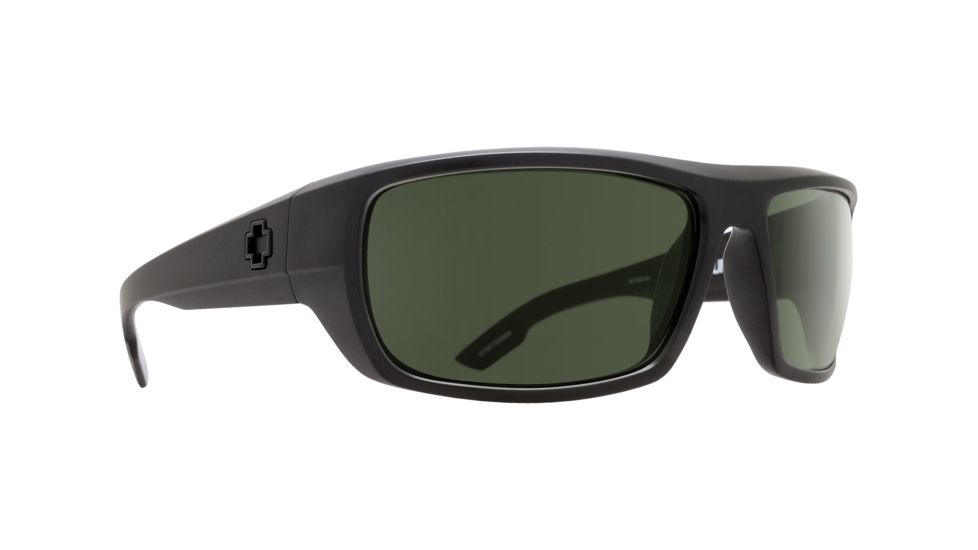 Spy Optic Bounty Sunglasses, Matte Black ANSI Rx Frame, Happy Gray/Green Lens, 673017243863