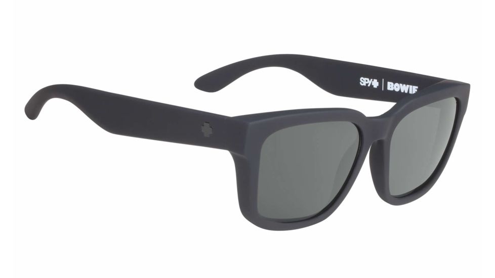 Spy Optic Bowie Bifocal Prescription Sunglasses, Soft Matte Black Frame, Happy Gray Green Lens-673247973862BI