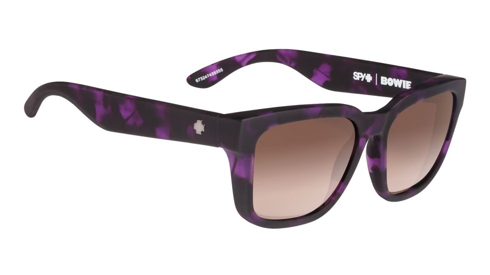 Spy Optic Bowie Bifocal Prescription Sunglasses, Soft Matte Purple Tortoise Frame, 673247435355BI