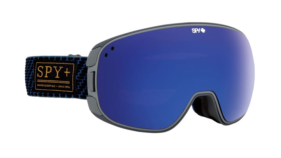 Spy Optic Bravo Ski Goggles - Undercover BlueFrame, Bronze W/ Dark Blue Spectra &amp; Yellow Contact Lens, 313222159385