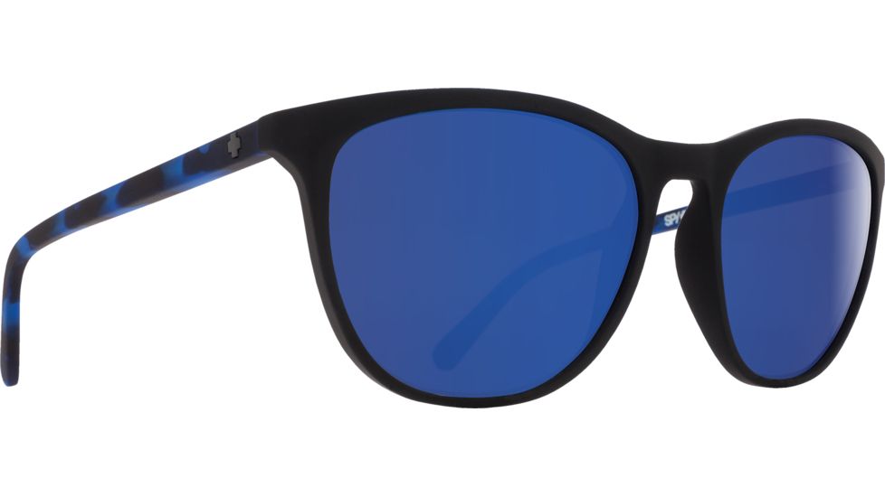 Spy Optic Cameo Progressive Prescription Sunglasses, Soft Matte Black/Navy Tort Frame, 673373845503PR