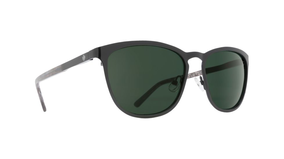 Spy Optic Cliffside Sunglasses, Black/Black Marble Frame, Happy Gray/Green Lens, 873500765863