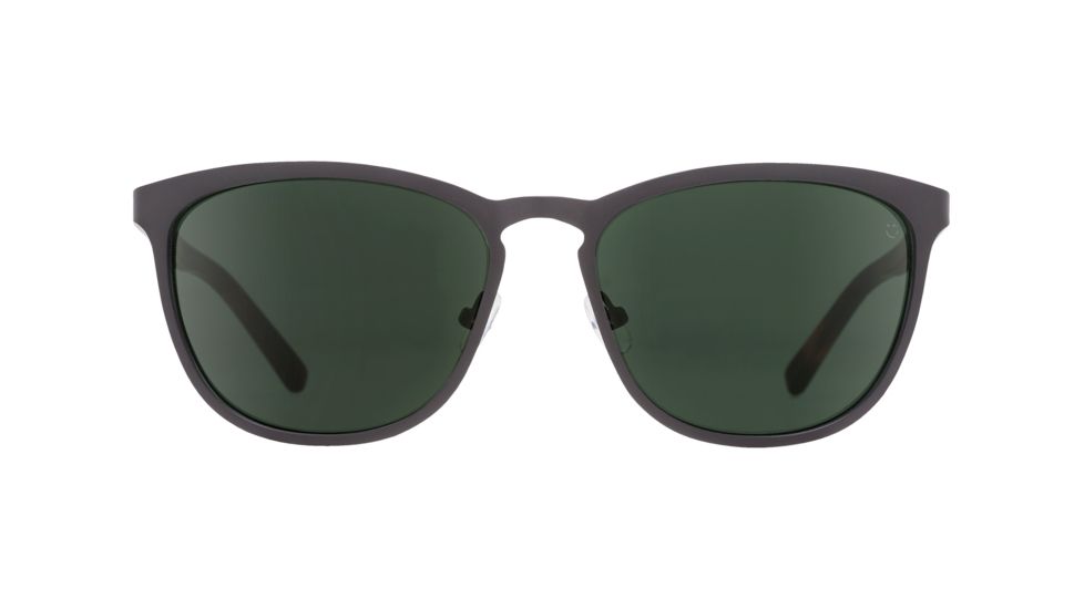 Spy Optic Cliffside Sunglasses, Matte Black/Matte Honey Tortoise Frame, Happy Gray/Green Lens, 873500764863