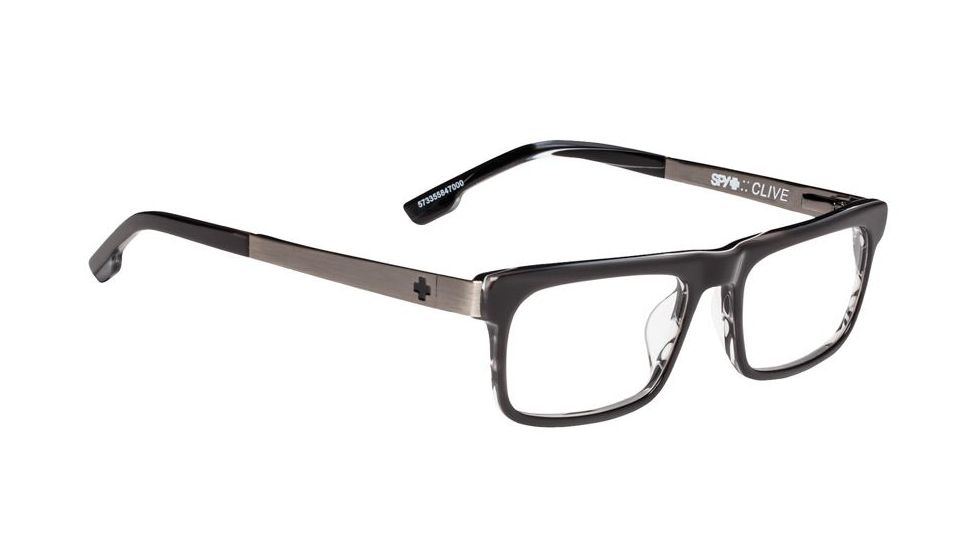 Spy Optic Clive Bifocal Prescription Eyeglasses, Black Horn/Gunmetal Frame, 573355847000BI
