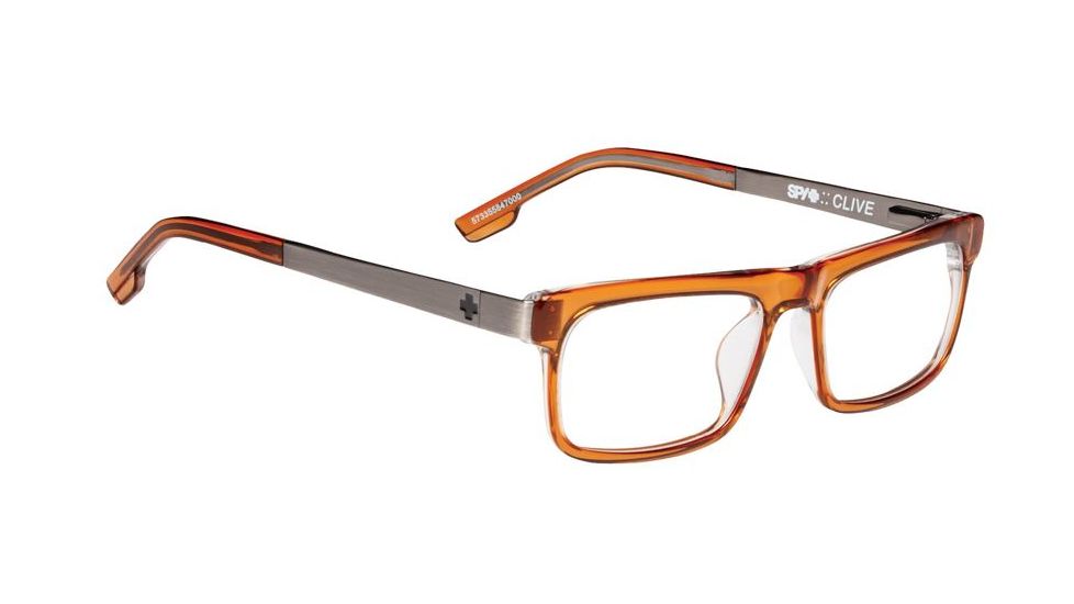 Spy Optic Clive Bifocal Prescription Eyeglasses, Trans Sepia/Gunmetal Frame, 573355304000BI