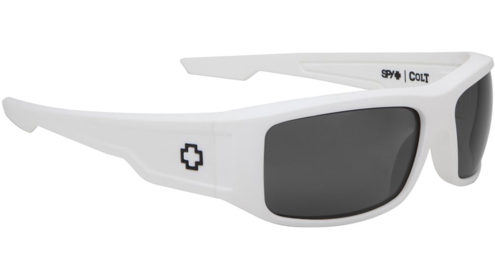 Spy Optic Colt Sunglasses - Matte White Frame and Grey Lens 673037396129